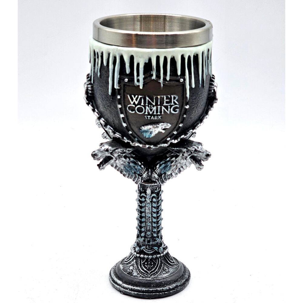 Game Of Thrones Stark Goblet Nemesis Now Resin Stainless Steel Cup Collectible